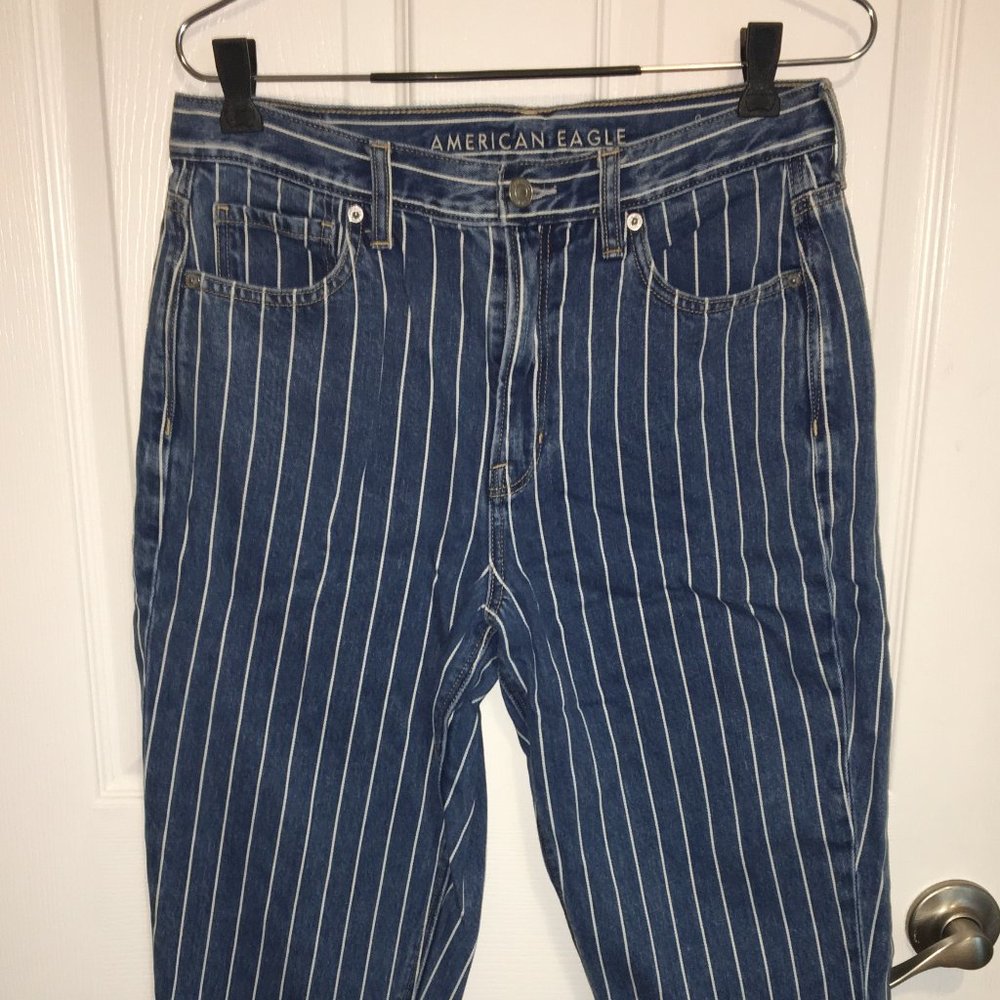 AE Retro Striped Mom Jeans